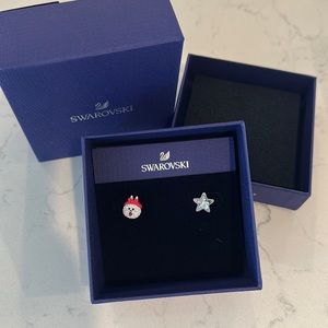 NWT✨Swarovski x Line Friends Healthy stud earrings